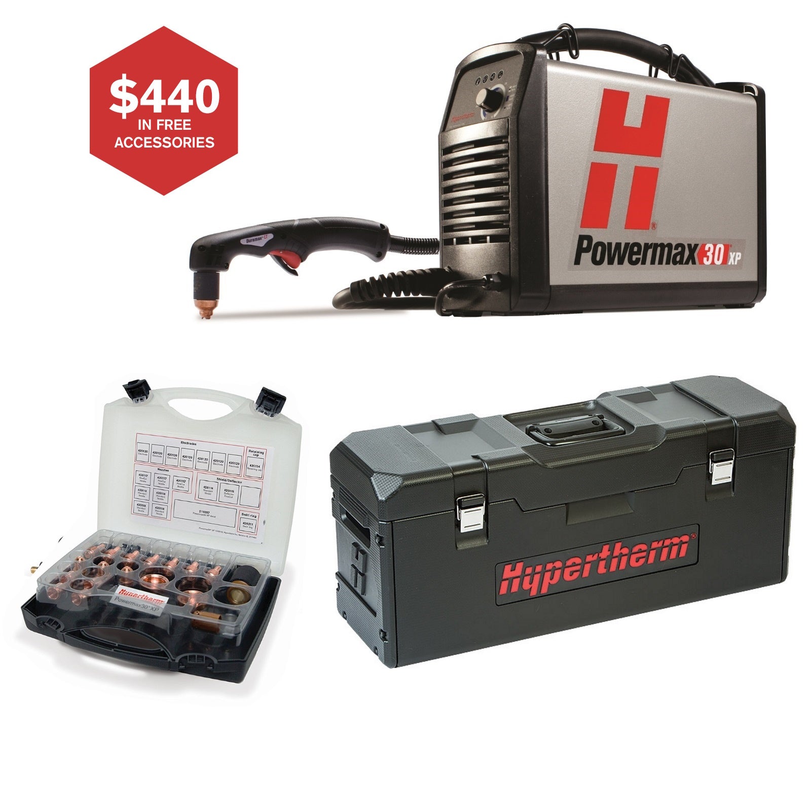 Hypertherm Powermax 30 XP with 15ft Torch and Consumables Pkg (088079)