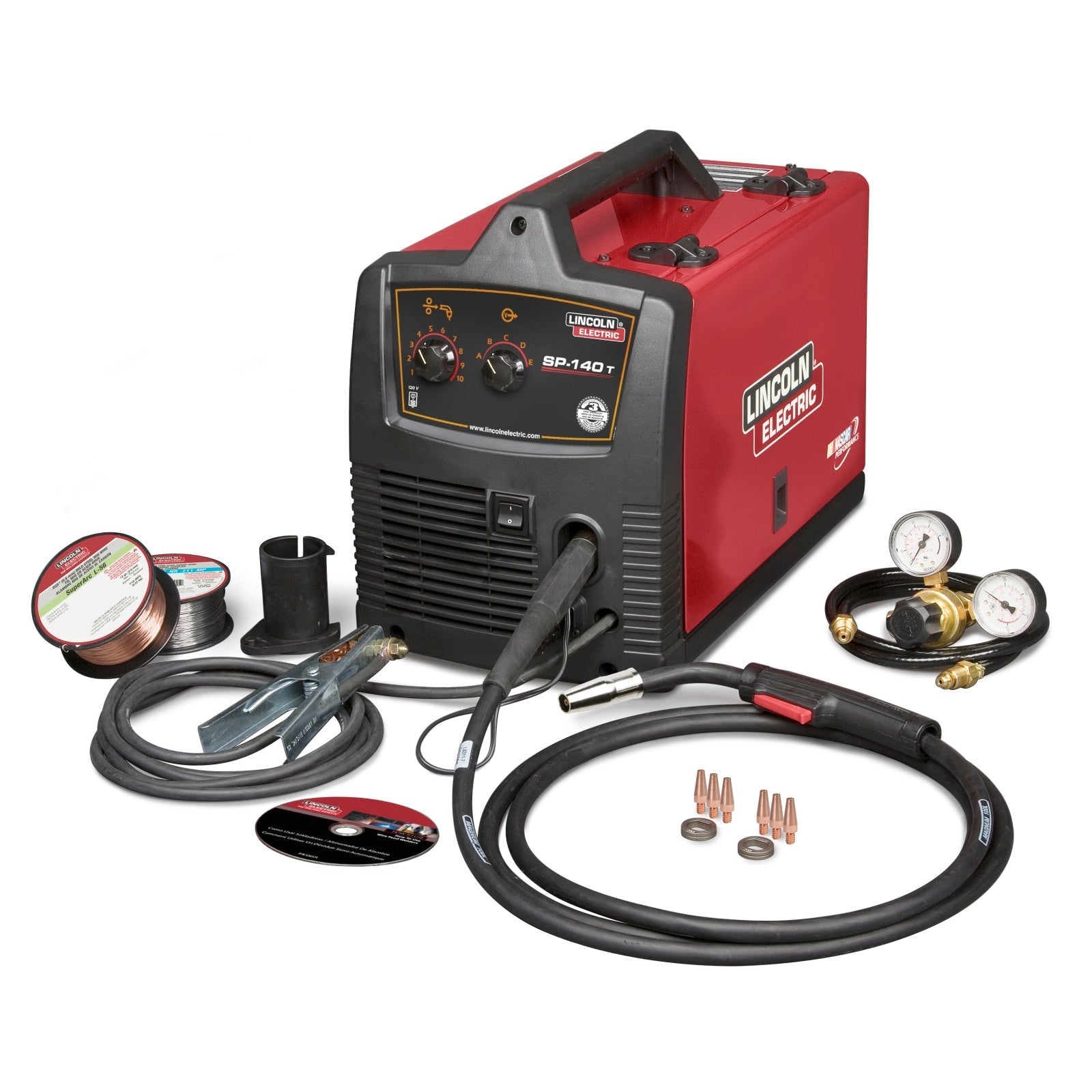 Lincoln SP 140T MIG Welder Package with Cart (K2688-2 & K2275-1)